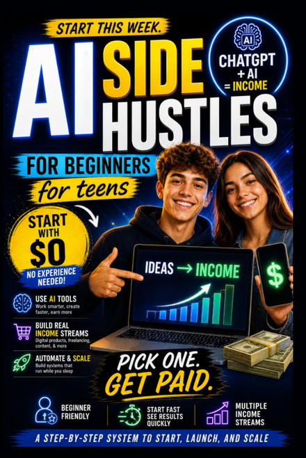 Rich Kid, Poor Kid: AI Side Hustles for Teens: How to Make Money Online,