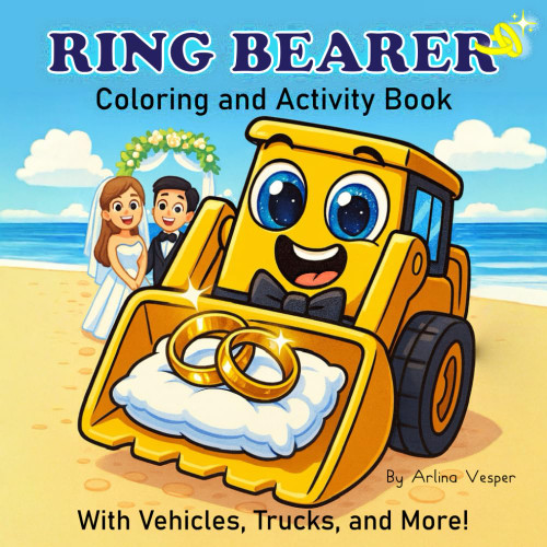 Ring Bearer Coloring and Activity Book with Vehicles, Trucks, and More!