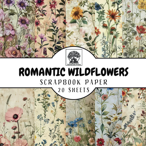 Romantic Wildflowers Scrapbook Paper