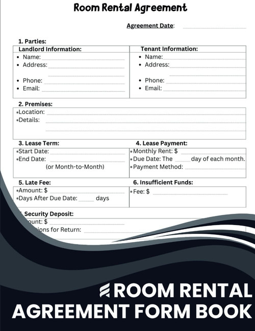 Room Rental Agreement Form Book: 60 Fillable Lease Agreement Forms for