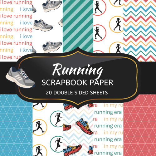Running Scrapbook Paper: 20 Sheets Double Sided Color