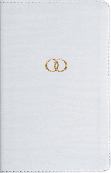 RVR 1960 Biblia recuerdo de boda, blanco y dorado White and Gold
