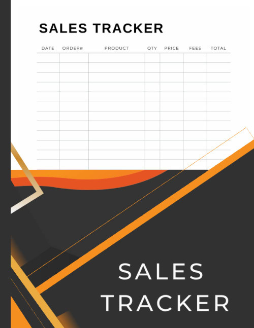 sales tracker | sales tracker notebook | sales tracker log book | 8.5 " x