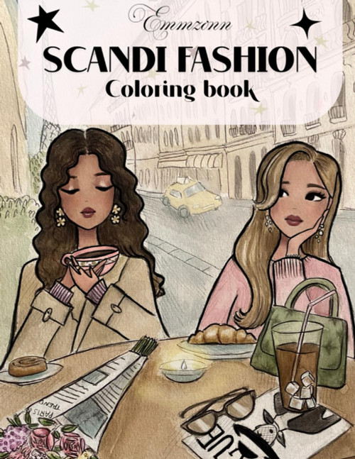 Scandi fashion coloring book, Emmzonn