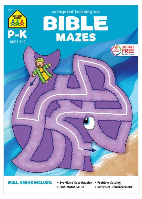 School Zone Bible Mazes! Workbook