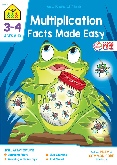 School Zone Multiplication Facts Made Easy Workbook: 64 Pages