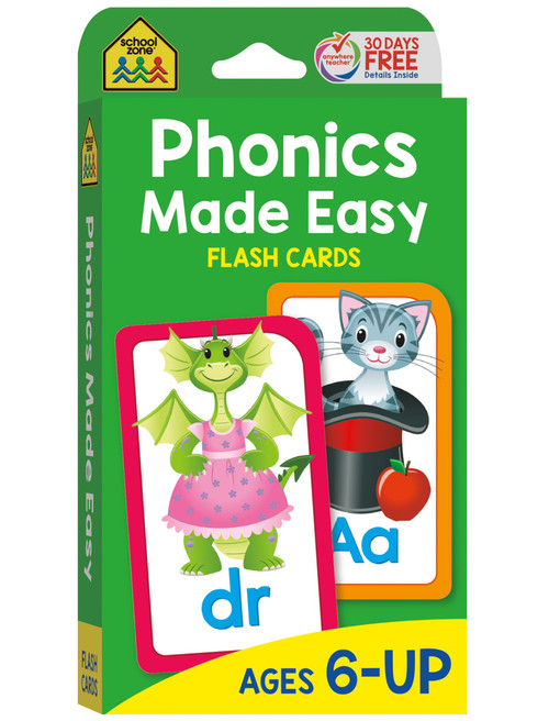 School Zone Phonics Made Easy Flash Cards: 56 Cards