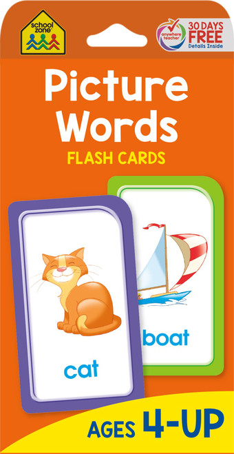 School Zone Picture Words Flash Cards: 56 Cards