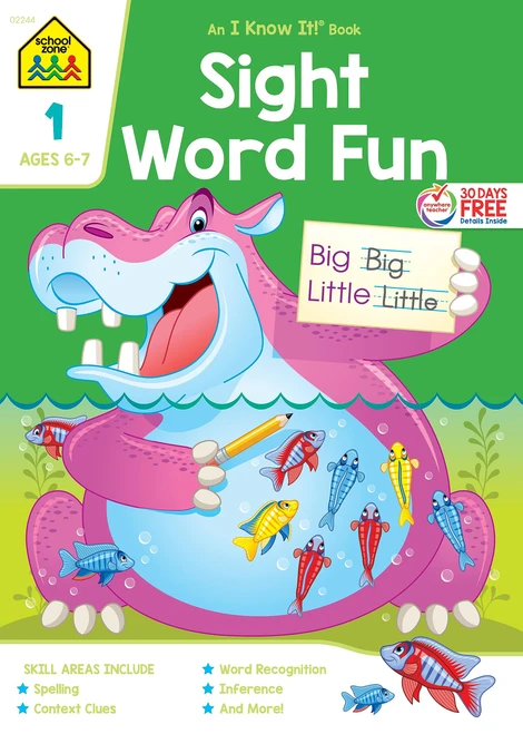 School Zone Sight Word Fun Workbook: 64 Pages