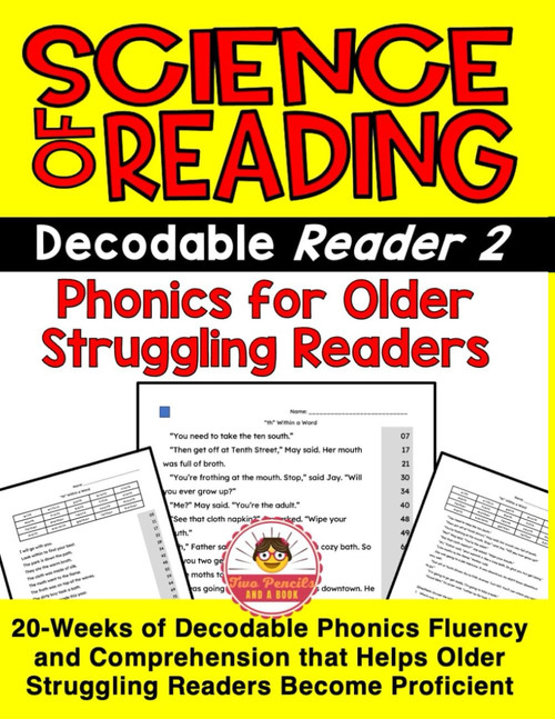 Science of Reading Decodable Reader 2 Phonics for Older Struggling