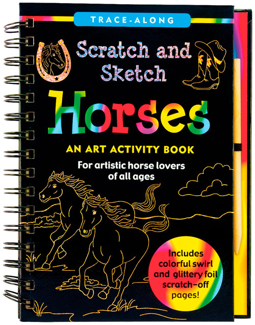 Scratch & Sketch Horses (Trace-Along)