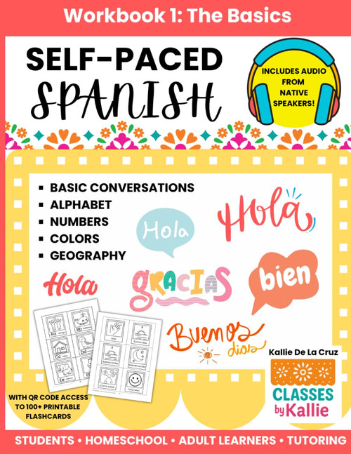 Self-Paced Spanish Workbook 1: Spanish Basics for Students