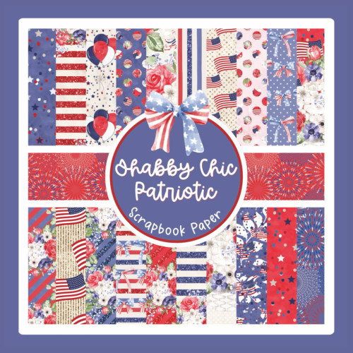 Shabby Chic Patriotic Scrapbook Paper