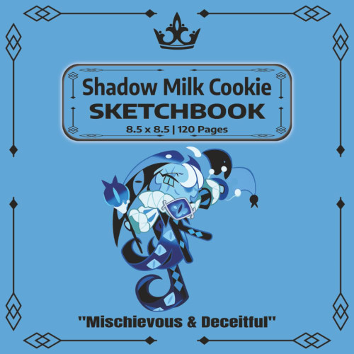 Shadow Milk Cookie Sketchbook Blue: A Cute Square Sketchbook for Drawing