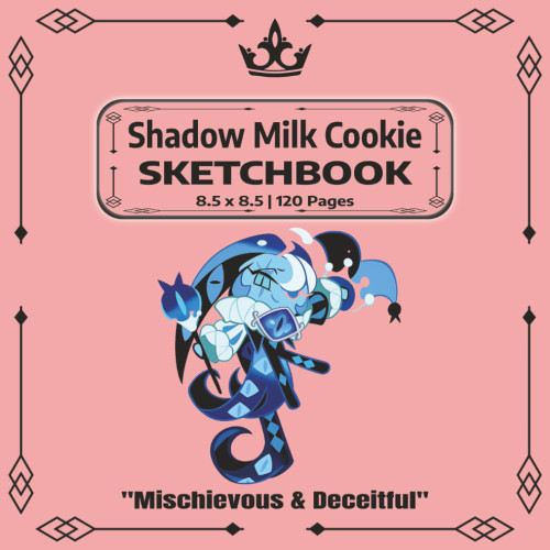 Shadow Milk Cookie Sketchbook Red: A Cute Square Sketchbook for Drawing