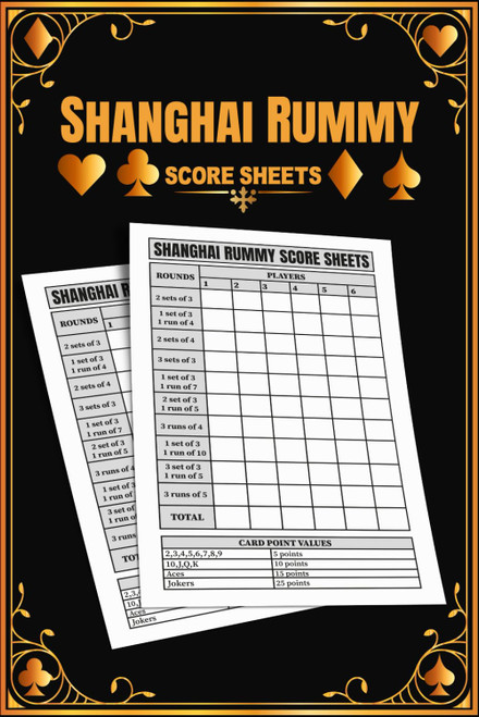 Shanghai Rummy Score Sheets: Track Scores Easily with Score Cards for