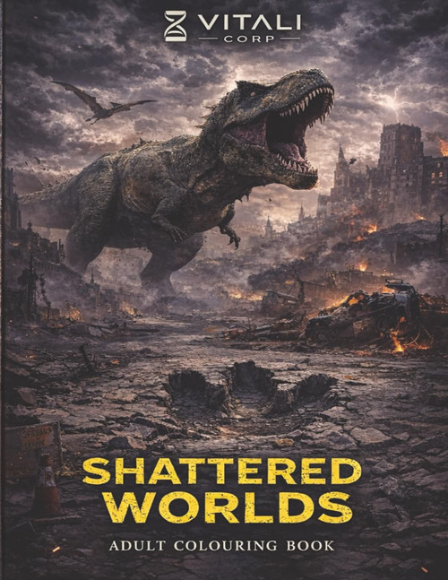 Shattered Worlds: Adults Colouring book