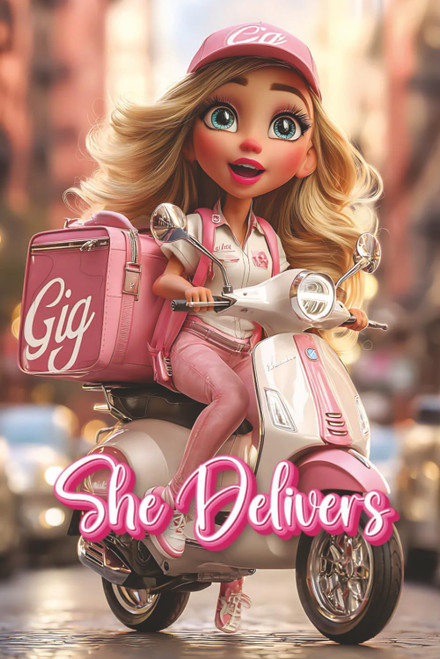She Delivers: A Stylish Daily Logbook for Gig Drivers Track Mileage