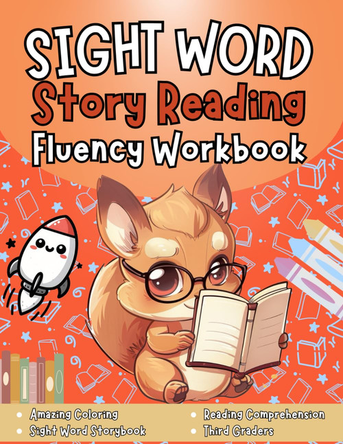 Sight Words Story Reading Fluency Workbook: Coloring Pages