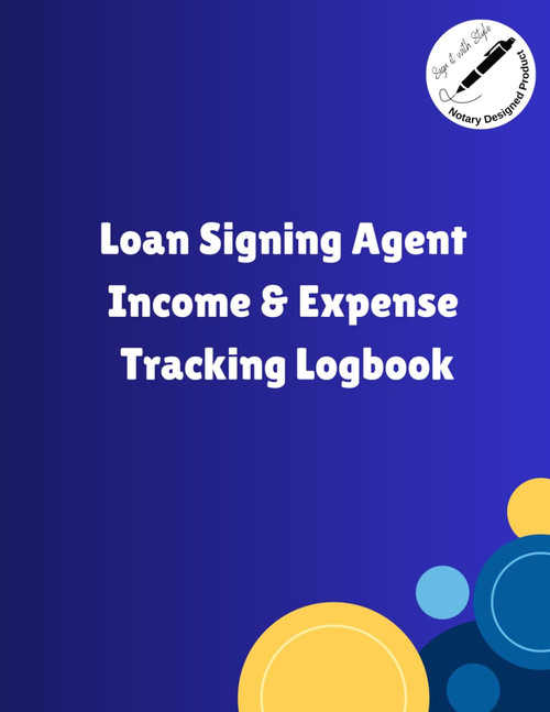 Signing Agent Income & Expense Tracking Logbook