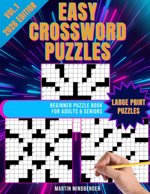 Simple Crosswords for Seniors: Easy Beginner Puzzle Book for Adults: