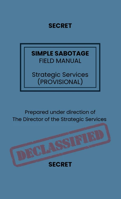 Simple Sabotage Field Manual: a classified guide for civilians in enemy