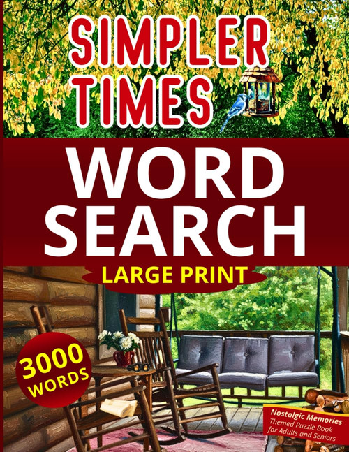 Simpler Times Word Search Large Print