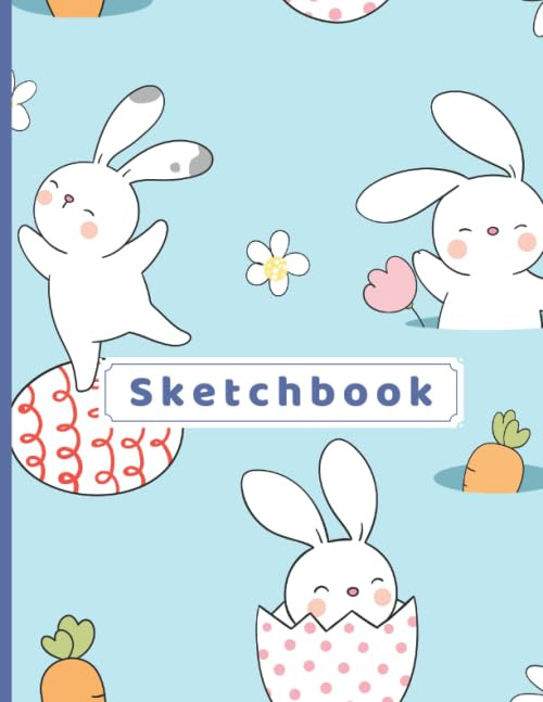 Sketchbook: A Happy Easter Large Sketchbook/Notebook:108+ Pages of