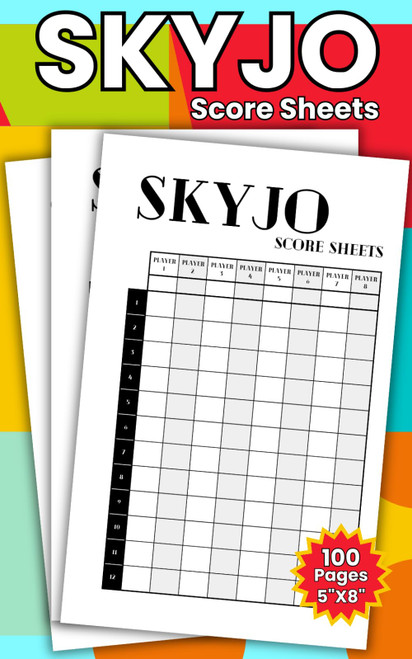 Skyjo Score Sheets | 5x8 inch 100 Pages Score Pads for Easy Game Tracking