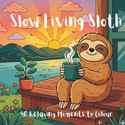 Slow Living Sloth: 40 Relaxing Moments to Colour