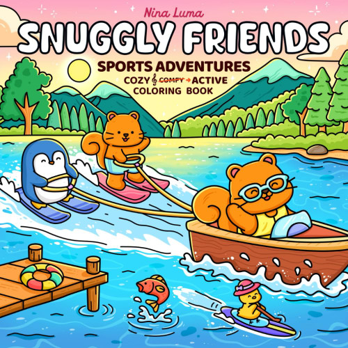 Snuggly Friends – Sports Adventures: Cozy Meets Active: Sports Coloring Book for Adults