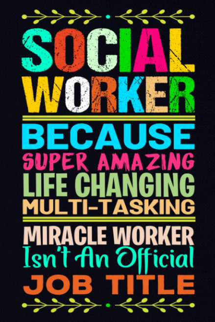 Social Worker Gifts: 6x9 Blank Lined Notebook journal A Funny Social