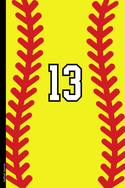 Softball Journal #13: Softball Lined Daily Journal Diary | 110 Pages