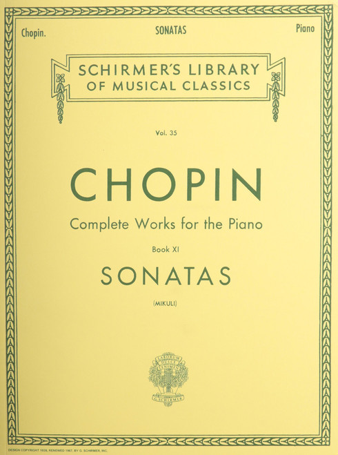 Sonatas: Schirmer Library of Classics Volume 35 Piano Solo