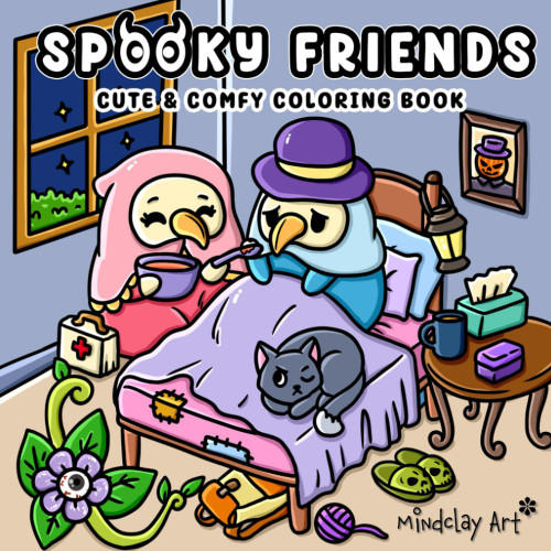 Spooky Friends Coloring Book: For Adults & Teens