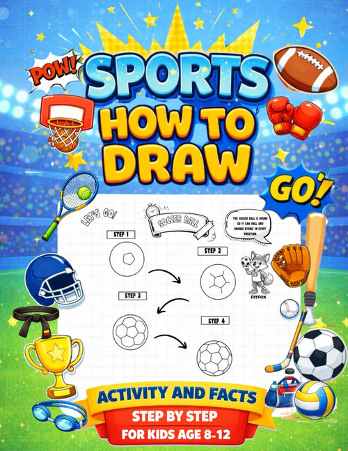 Sports How to Draw for Kids ages 8-12