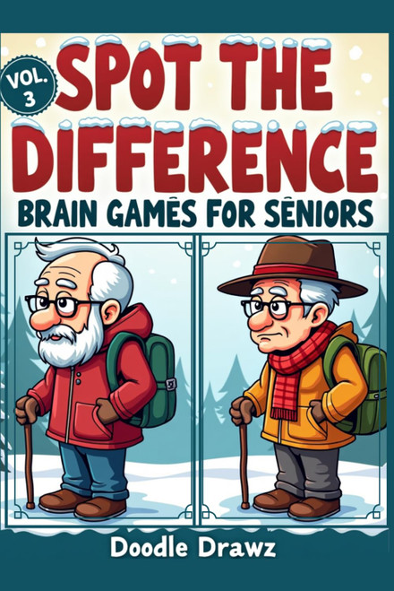 Spot the Difference - Brain Games for Seniors - Vol.3 Large Print: Fall