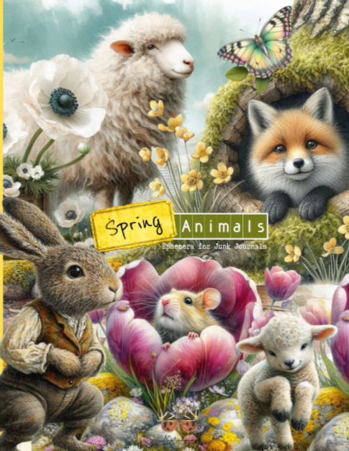 Spring Animals Ephemera Book for Junk Journals