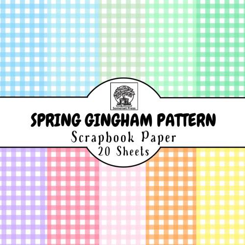 Spring Gingham Pattern Scrapbook Paper