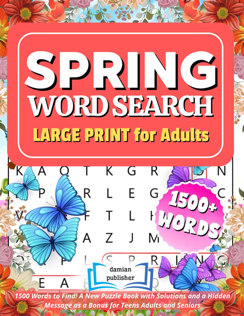 Spring Word Search Large Print for Adults