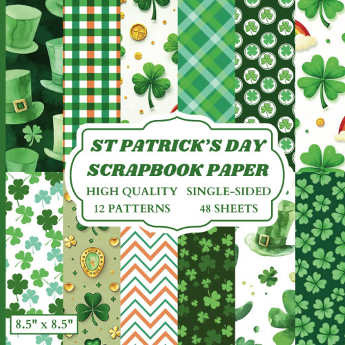 St Patrick's Day Scrapbook Paper