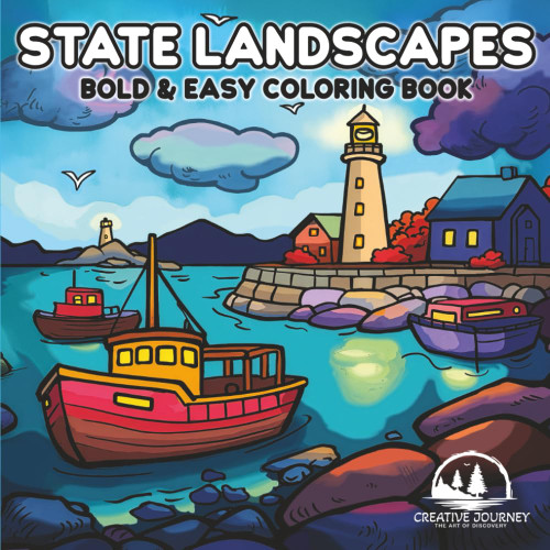 State Landscapes: Coloring Book for Adults and Kids