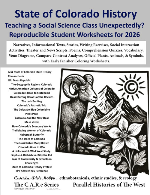 State of Colorado History Reproducible Worksheets: Narratives