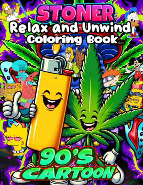 Stoner Coloring Book: 50+ Trippy & Psychedelic Designs for Stress Relief