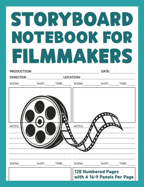 Storyboard Notebook for Filmmakers: 16:9 Widescreen Frames