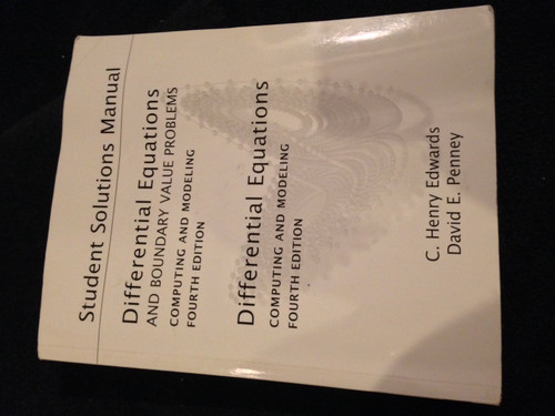 Student Solutions Manual for Differential Equations and Boundary Value