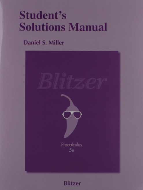 Student's Solutions Manual for Precalculus
