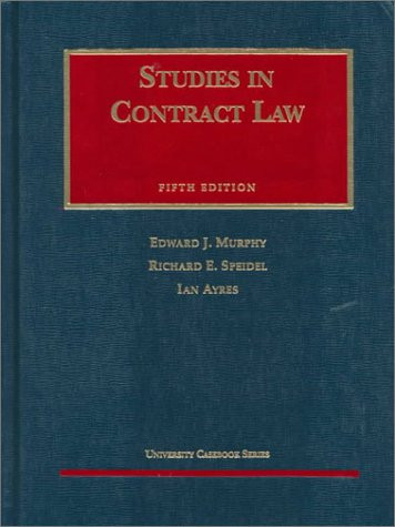 Studies in Contract Law