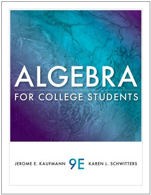 Algebra For College Students