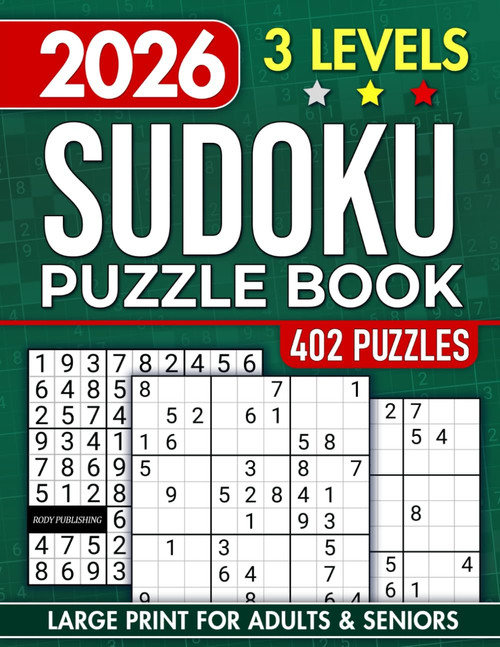 Sudoku Book for Adults and Seniors with 3 Levels of Difficulty